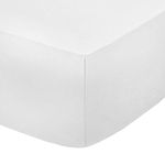 In Dreams White Super Single 75cm x 200cm Fitted Sheet 10" box (2'6"x 6'6" bed) polycotton 21 colours