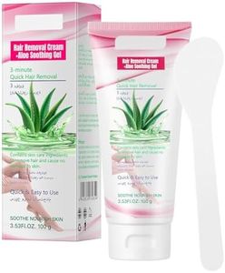 Hair Removal Cream for Women, Aloe Vera Hair Removal Creaming, Sensitive Depilatory Cream for Bikini Pubic Intimate Areas Legs Arms and Underarms, Safe for Face-Fast Gentle Formula for All Skin Type