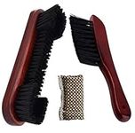 Billiards Pool Table and Rail Brush Set with Cue Cleaning Cloth Club Wipe Dry Cloth (Wine red)