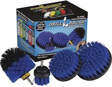 Drillbrush Boat Hull Cleaner Set/Swimming Pool Accessories - Cleaning Drill Brushes for Vinyl Liners - Hot Tubs and Spas Cleaning Brush Kit - Pool Cover Scrubber - Rotary Brushes for Walls and Deck