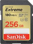 SanDisk 256GB Extreme SDXC UHS-I Memory Card - C10, U3, V30, 4K, UHD, SD Card - SDSDXVV-256G-GNCIN