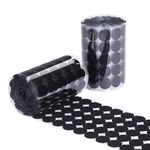 Sticky Back Coins Black Self Adhesive Dots 1000pcs(500 Pairs) 3/5" Diameter Hook & Loop Dots Taps Perfect for School, Office