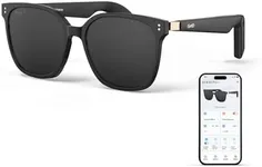 GetD Smart Sunglasses, Cateye Polarized Lens Bluetooth Glasses for Women and Men with Speaker, Music Glasses AI Translator, 11H Battery Life, Voice Control, Smart Eyewear for Travel Driving Meeting