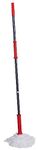 Dirt Devil Microfibre Mop - 125 x Diameter 7.5 cm - Easy to Wring - Red/Grey