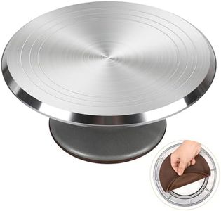 MYXLINK Aluminium Alloy Metal Cake Rotating Stand,12 inch Cake Turntable for Decorating,Baking Supplies Cake Spinner