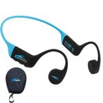 H2O Audio TRI 2 Multi-Sport Waterproof Bone Conduction Open Ear Headphones – Bluetooth-V5.3 for Running/Cycling, MP3 for Swimming - Black & Blue