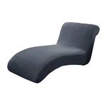 Fenteer Armless Sofa Slipcovers Furniture Slipcover Sofa Living Room Stretch for Living Indoor Lounge Chaise Slipcover Machine Washable Cover - Dark Grey