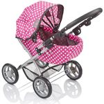 Molly Dolly My First Dolls Pram - Adjustable Toy Pram For 2-5 Year Old Girls - Baby Doll Pram - Dolls Pushchair - Toy Stroller For Girls Age 2 +