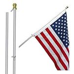 6ft Spinning Flag Pole – Silver
