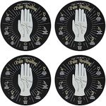 Something Different FT_53530 Palm Reading Coaster 4 Piece Set | Black | Circle-11 cm x 3 cm, nc