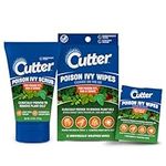 Cutter Poison Ivy Scrub and Wipes Bundle (4.0 oz + 12ct) - Fast Relief & Protection Against Poison Ivy, Oak, & Sumac - Soothing Anti-Itch Formula - Outdoor Skin Care - Perfect for Hikers and Gardeners