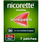 Nicorette InvisiPatch, Nicotine Patches Step 1, 25mg, 7 Nicotine Patches, Effective and discreet Stop Smoking and Stop Vaping Aid, to Beat Cravings & Withdrawal Symptoms (Quit Smoking or Vaping)