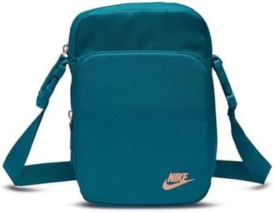 Nike Heritage Cross-Body Bag, Geode Teal/Geode Teal/Amber Brown, 4 Litre Capacity