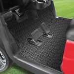 EZGO RXV Golf Cart Mat, Full Coverage Non-Slip Floor Mat Liner for EZGO RXV (2008-Up) & 2Five (2009-Up) Models (All Black)