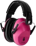 Noise Cancelling Headphones for Kids, Hearing Protection Ear Muffs Noise Reduction Adjustable Safety Earmuffs for Autism Monster Truck Concerts, Pink