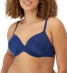 Maidenform Women's One Fab Fit Modern Demi Underwire T-Shirt Bra, Navy Eclipse, 10B