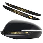 DS013 Mirror Sticker Film Stripes Decorative Wing Mirror Rear View Mirror Car Sticker Digital Print Honeycomb (Gold