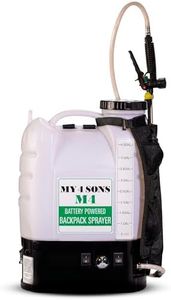 Backpack Sprayer - MY4SONS M4 4-Gallon Battery Powered – Electric Sprayer for Lawn, Garden, Yard, Plants, Watering, Long Range, Portable Pump, Adjustable Nozzle - 15ft Extension Hose