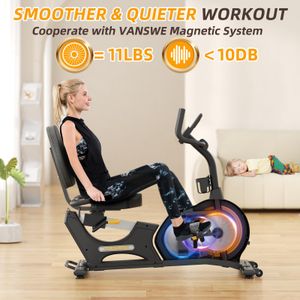 VANSWE Recumbent Exercise Bike – 400 lb Capacity, Bluetooth, Magnetic Resistance