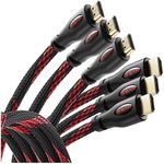 BAM 3 Pack High Speed 4K HDMI Cables (6 Feet)