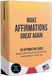 50 Bigly Funny Confidence Boosts By the Former (and Soon-to-Be) President | Uplifting Gag Gift Idea for White Elephant, Secret Santa or Christmas| Funny Affirmation Cards for Men and Women Adults