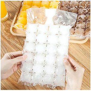 EJY 10Pcs/Pack Self-Sealing Disposable Ice Cube Bags Cold Ice Pack Cooler Bag for Cocktail Food,No Spill Ice Cube,Compact,Transparent