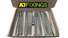 Box 25 - AJFixings Timber Hex Head Exterior Green Decking Frame Fixing Screws (150mm)