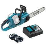 Makita DUC353Z 36V/18V Cordless Brushless Chainsaw with 2 x 5.0Ah Battery & Charger