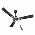 ACTIVA Energia Premium 1200 MM (28 Watts) 380 RPM BLDC Motor Fan With LED Light |Remote| 3 Blade Energy Saving Ceiling Fan With 5 Year Warranty (MARBEL BLACK)