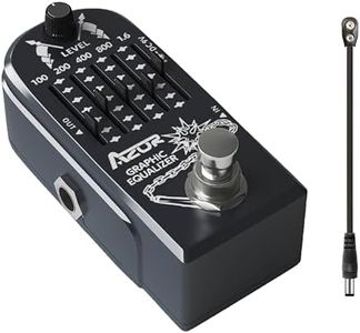 AZOR Guitar Pedal 6 Band Graphic EQ Effects Pedal with Guitar Pedal Power Cable