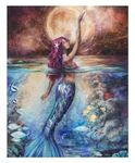 RANUR 5D Diamond Painting Golden Mermaid, DIY Crystal Diamond Painting Rhinestone Embroidery Cross Stitch Kits Supply Arts Craft Canvas Wall Decor Sticke 30x40 cm