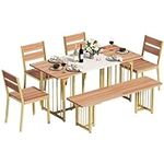 DWVO 6-Piece Dining Table Set for 6