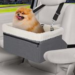 UNICITII Dog Car Seat for Small Dog, Raised Dog Booster Seat with Metal Frame, Dog Car Booster Seat Puppy Car Seat for Pets Small Dogs Cats