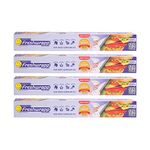 Hindalco Aluminium Foil Paper/foil paper for Kitchen/Eco-Friendly Freshwrapp Aluminium Foil Food wrap/Bacteria Resistant/Disposable/Food Parcel Length 9 m,Width 30 cm - Combo Pack of 4