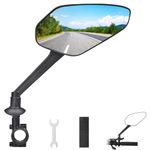 Zacro Bike Mirror Right, 2024 Upgraded Bike Mirror Handlebar Mount, 360°Adjustable Bicycle Rear View Mirror, Scratch Resistant Glass Lens, Fit for Mountain Bikes, City Road Bikes, E-bikes, Scooter