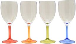 Flamefield T0151M Party Acrylic Wine Glasses - Pack of 4