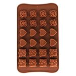 Selecto Bake Silicone Chocolate Mould, Non-Stick Baking Mold Silicone Molds for Chocolate Candy Jelly Ice Cube Sweet Moulds for Valentine Christmas