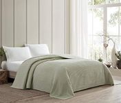 Beatrice Home Fashions Channel Chenille Bedspread, Full, Sage