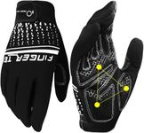 Exercise Gloves Full Finger for Men Women with Padding, Full Hand Gym Weight Lifting Gloves Male Female, Non Slip Fitness Gloves Extra Grip for Cycling Climbing Weights Hiking (Black, M)