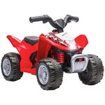 AIYAPLAY Honda Licensed Kids Electric Quad Bike, 6V Ride On Car ATV Toy, with LED Light, Horn, for 1.5-3 Years, Red