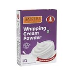 BAKERS Vanilla Flavored Whipping Cream Powder Mix | Smooth for Cakes, Muffins, Cup Cakes, Tarts, Coffee | No Sugar Needed | Instant Premix | Pack of 6 (50 gm x 6)