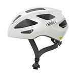 ABUS Macator MIPS road bike helmet - entry-level bike helmet with visor - suitable for ponytail wearers - for men and women - white, size L