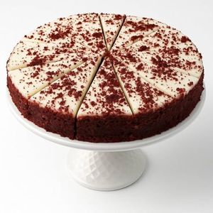 Andy Anand Luxurious 9" Red Velvet Cheesecake - Freshly Baked with Real California Cream Cheese, No Preservatives, Exquisitely Rich & Velvety (2 lbs)