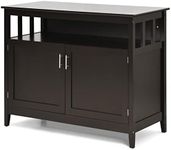 Giantex Kitchen Storage Cabinet, Floor Sideboard Buffet w/Cabinets, Double Doors & Adjustable Shelf, Modern Freestanding Cabinet for Kitchen Living Room Entryway (Brown)