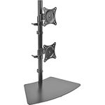 Tripp Lite Dual Monitor Mount Stand/Clamp, Vertical, Swivel & Tilt, 15-27 Inch, Flat Screen Display, Desktop Mount, Black (DDR1527SDC)