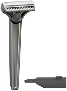 SUPPLY Single Edge SE Razor for Men – Premium Metal Razor with Nick-Guard Safety Bar for an Easier, Low-Irritation Single-Blade Shave – Includes 8 Japanese Injector Blades – Classic Matte
