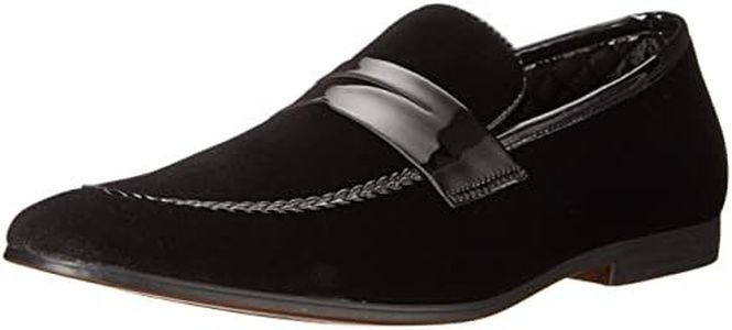 Steve Madden Homme Croissant Mocassin Penny, Black Velvet, 42 EU