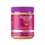 Seba Garden Almond Butter - 500g Pure Natural Creamy Smooth Californian Almonds Butter Spread, 100% Almonds, Paleo, Keto Friendly, No Sugar Added