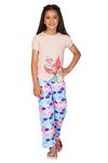 TotzTouch Girls Cotton Printed Pajamas Set Pack Of 1 (Ns 8 To 9 Years Mermaid Pink_Mermaid Pink_8-9 Years)