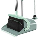 Broom and Dustpan Set, Broom Dust pan, Dustpan with Long Handle, Broom with Dustpan, Broom and Dustpan Set for Home, Dustpan Comb, Broom with Dustpan Combo Set(Jade Green)